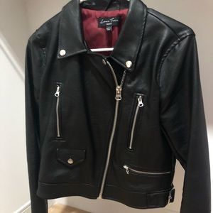 Black leather jacket